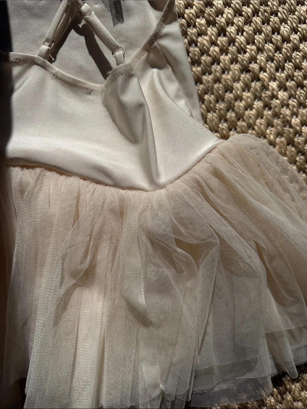 Ivory Tulle Ballet Costume with Crystal Applique